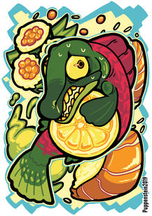 Salmon Personal Art. T-shirt design available on DesignByHumans store.